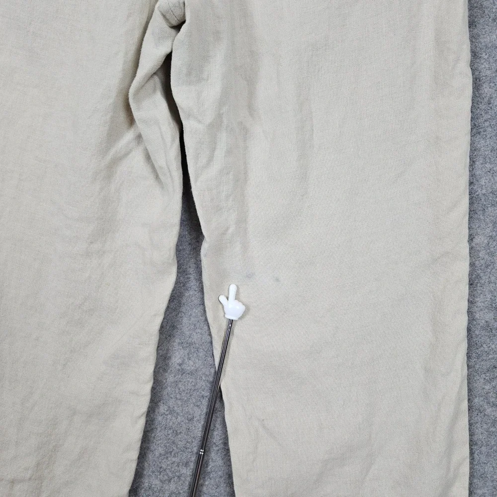 Brooks Brothers Men's Beige 100% Linen Madison Pants 38x34‎ (ACTUAL 35x30) SPOTS